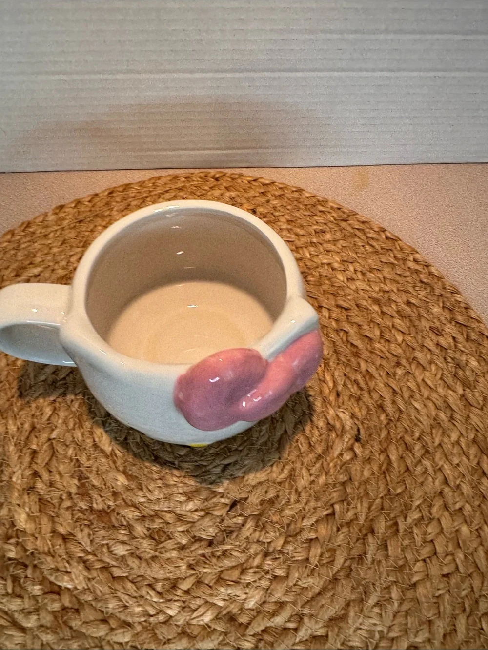 Hello Kitty 3D Face Ceramic Mug Pink Bow 20 oz Sanrio Silver Buffalo